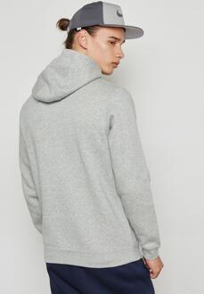 Nike Club pullover hoodie geborduurd logo in grijs - maat M