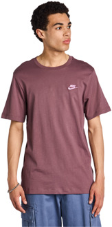 Nike Club T-shirts Heren - Marron - Maat XXL Maroon