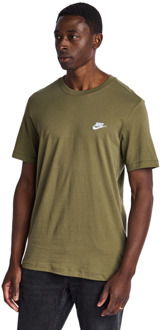 Nike Club T-shirts Heren - Olijf - Maat S Olive