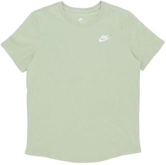 Nike Club Tee - Honeydew/White Nike , Green , Dames - L,M,S