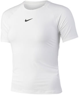 Nike Court Advantage Dri-Fit T-shirt Dames wit - L,XL