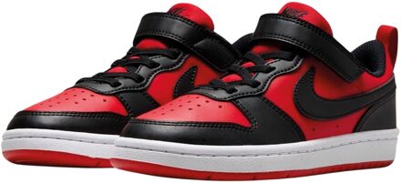 nike court borough low recraft classic sneakers rood/zwart kinderen - 28,5