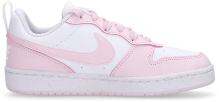 Nike court borough low recraft sneakers wit/roze kinderen - 36,5