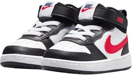 Nike court borough mid 2 sneakers wit/rood kinderen - 22