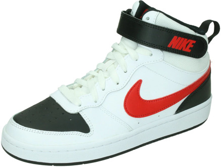 Nike court borough mid 2 sneakers wit/rood kinderen - 38 5