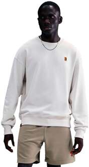 Nike Court Crew Sweatshirt Heren-crème - XS
