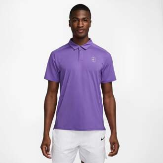 Nike Court Dri-Fit Advantage Polo Heren-Paars - S