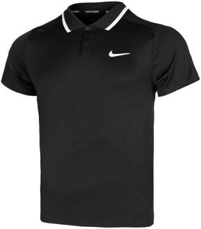 Nike Court Dri-Fit Advantage Polo Heren-Zwart,Wit - XS,S