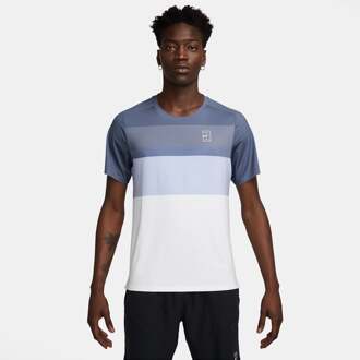 Nike Court Dri-Fit Advantage Print T-shirt Heren-Blaugrau blauwgrijs - XS,S,M,L,XL,XXL