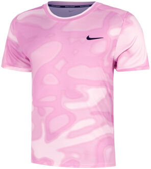Nike Court Dri-Fit Advantage Print T-shirt Heren-Pink,Roze - L