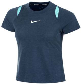 Nike Court Dri-Fit Advantage T-shirt Dames donkerblauw - XL