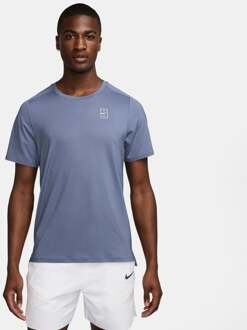 Nike Court Dri-Fit Advantage T-shirt Heren-Blaugrau - XXL