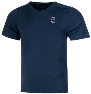 Nike Court Dri-Fit Advantage T-shirt Heren-Donkerblauw,Wit - XS,XXL