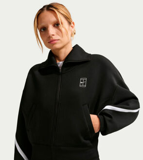 Nike Court Dri-Fit Advantage  Trainingsjack Dames-zwart - M