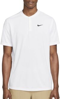 Nike Court Dri-FIT Blade Solid Polo Heren wit - L