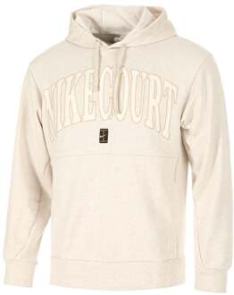 Nike Court Dri-Fit Fleece Heritage Sweater Met Capuchon Heren-Crème
