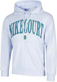 Nike Court Dri-Fit Fleece Heritage Sweater Met Capuchon Heren-Lichtgrijs,Petrolblauw - XXL