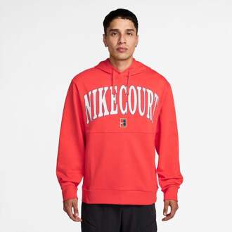 Nike Court Dri-FIT Fleece High Rise Sweater Met Capuchon Heren-Rood