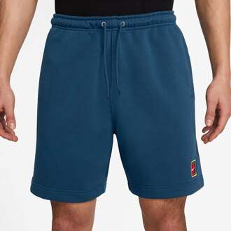 Nike Court Dri-Fit Heritage Fleece Shorts Heren-Blaugrau - M,L