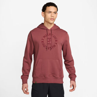 Nike Court Dri-Fit Heritage Sweater met capuchon Heren-wijnrood - M,L