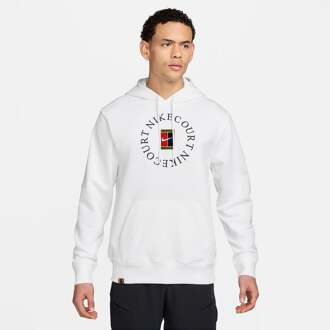 Nike Court Dri-Fit Heritage Sweater met capuchon Heren wit - L