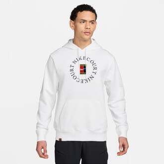 Nike Court Dri-Fit Heritage Sweater met capuchon Heren wit - XS