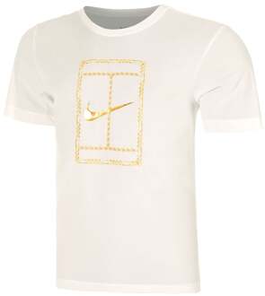 Nike Court Dri-Fit Heritage T-shirt Heren crème - XL