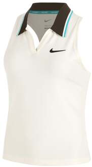 Nike Court Dri-FIT Slam Tanktop Dames-Crème,Bruin - L