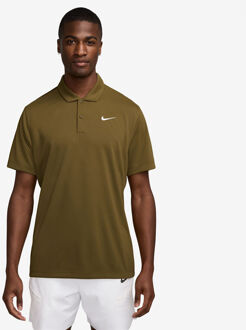 Nike Court Dri-Fit Solid Polo Heren-Olijf