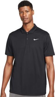 Nike court dri-fit solid tennispolo zwart heren heren - L