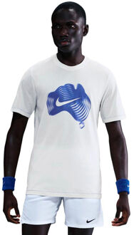 Nike Court Dri-Fit T-shirt Heren-crème, blauw - M