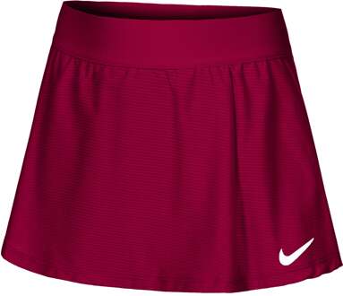 Nike Court Dri-Fit Victory Flouncy Rok Meisjes-Rood,Wit - L