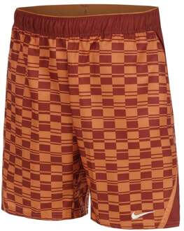 Nike Court Dri-FIT Victory High Rise 9in All Over Print Shorts Heren-Oranje,Bruin - XS