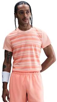 Nike Court Dri-FIT Victory Print T-shirt Heren-Koraal - XS