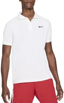Nike Court Dry Victory Sportshirt - Maat S  - Mannen - wit - zwart