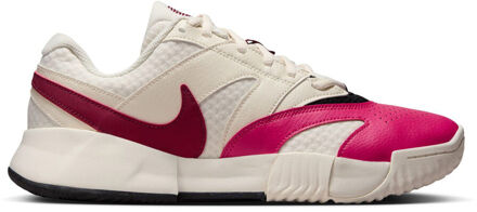 Nike Court Lite 4 Tennisschoenen Dames-Crème,Rood - 36,36.5,40.5