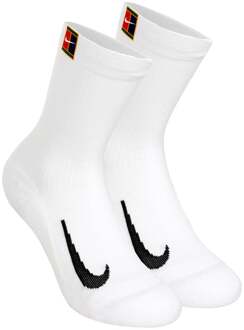 Nike Court Multiplier Cushioned Tennissokken Verpakking 2 Stuks-Wit,Zwart - 34-38,38-42,42-46,46-50