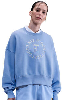 Nike Court Phoenix Over-Oversized Crew Heritage Sweatshirt Dames-Blauw