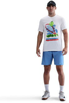 Nike Court T-shirt Heren-Wit,Veelkleurig - XXL