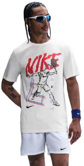 Nike Court T-shirt Heren-Wit - XL
