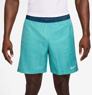 Nike Court Victory Dri-Fit 7in Aop Shorts Heren turkoois - XL