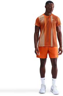 Nike Court Victory Dri-Fit Print T-shirt Heren oranje - M