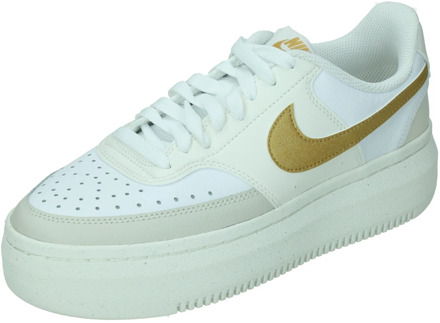 Nike Court Vision Alta Sneakers Dames beige - wit - goud - 40