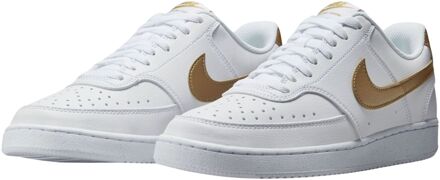 Nike Court Vision Low Sneaker Dames wit - goud - 36 1/2