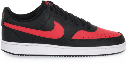 nike court vision low sneakers zwart/rood heren - 45