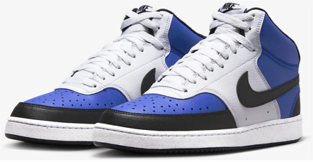 Nike Court Vision Mid Sneakers Blauw/Zwart/Wit Nike , Blue , Heren - 42 1/2 EU