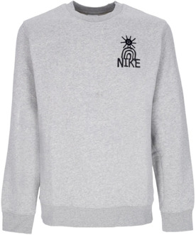 Nike Crewneck Sweatshirt in Donkergrijs/Zwart Nike , Gray , Heren - XL