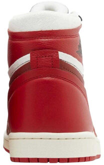 Nike Dames/Dames Air Jordan 1 Leren Trainers (Zwart/Wit/Rood) - EU 36.5 / UK 3.5