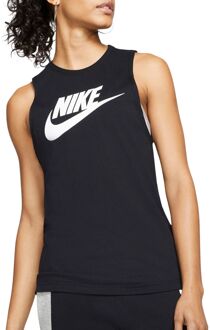 Nike Dames Muscle Tee Nike , Black , Dames - XL