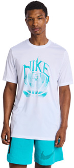 Nike Df T-shirts Heren - Wit - Maat XL - Katoen Jersey White
